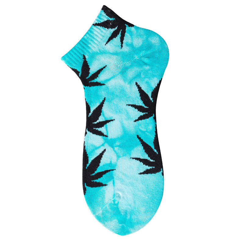 Tie-dye Shallow Cotton Boat Socks