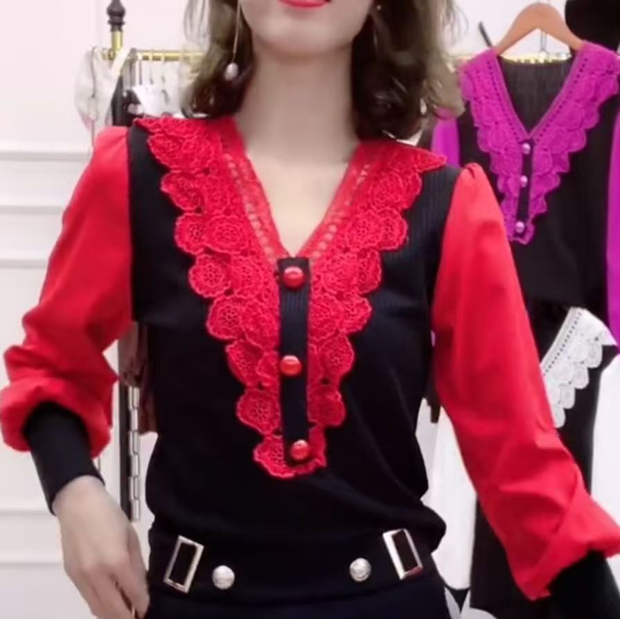 Fashion Lace Chiffon Small Shirt