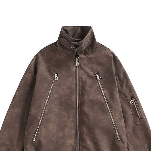 Men's Autumn And Winter High-grade Fashion Brand American Retro Motorcycle Clothing Coat