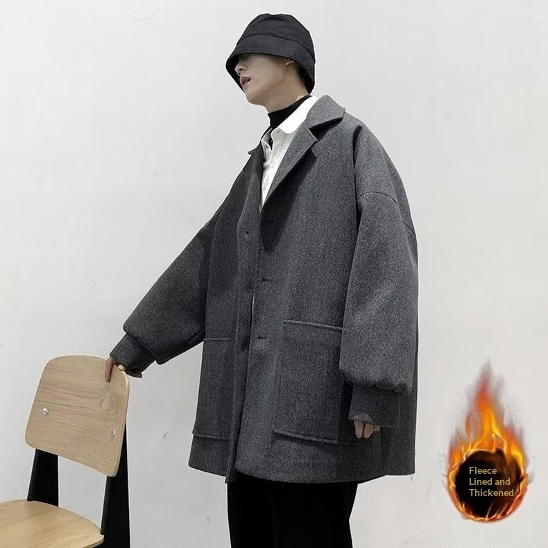 Men's Loose Hong Kong Style Suit Jacket Versatile Casual