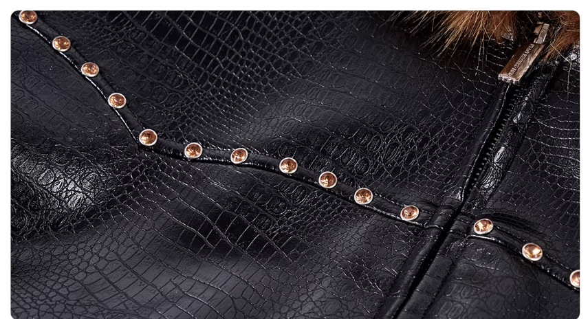 Mens Faux Fur Hooded Padded Jacket For Winter