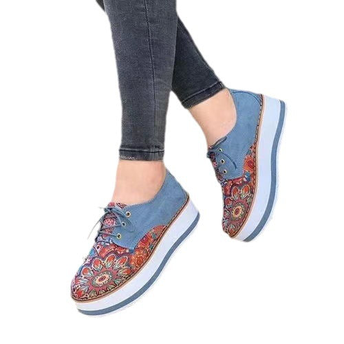 Plus Size Wedge Platform Women's Casual Muffin Bottom Shoes