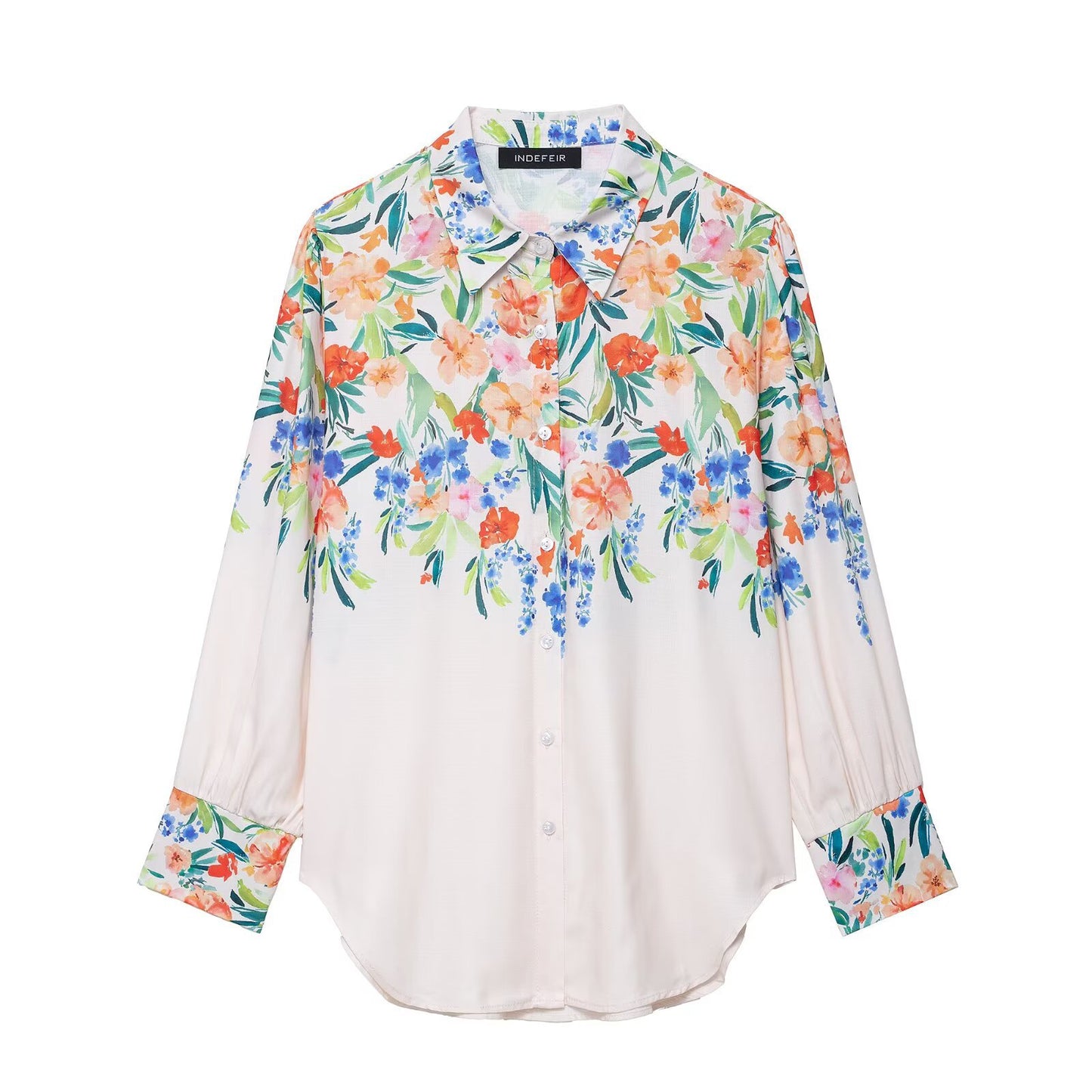 Cotton And Linen Floral Print Women's Shirts And Pants For Vacation