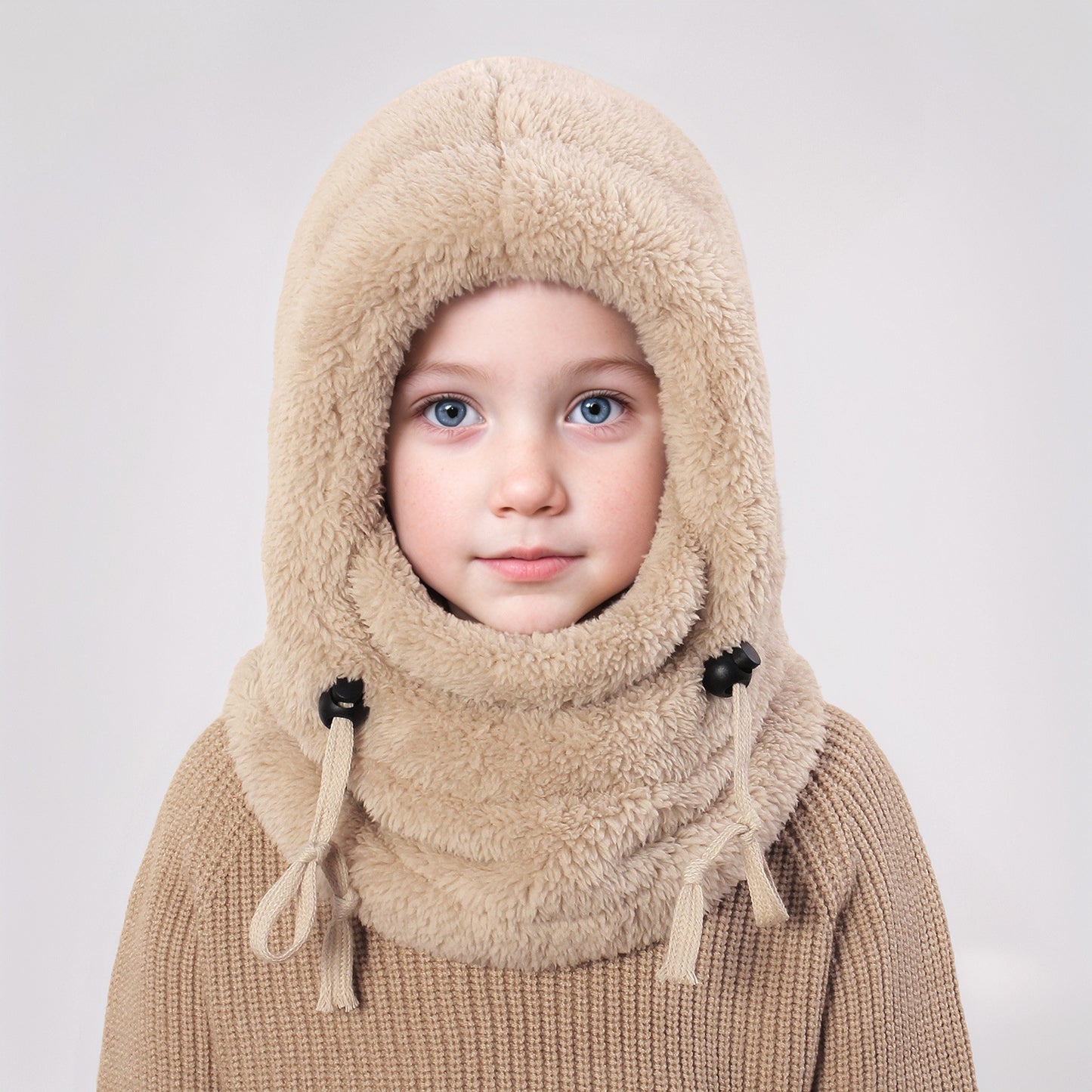 Warm Ear Protection Scarf Integrated Hat For Winter Thickened