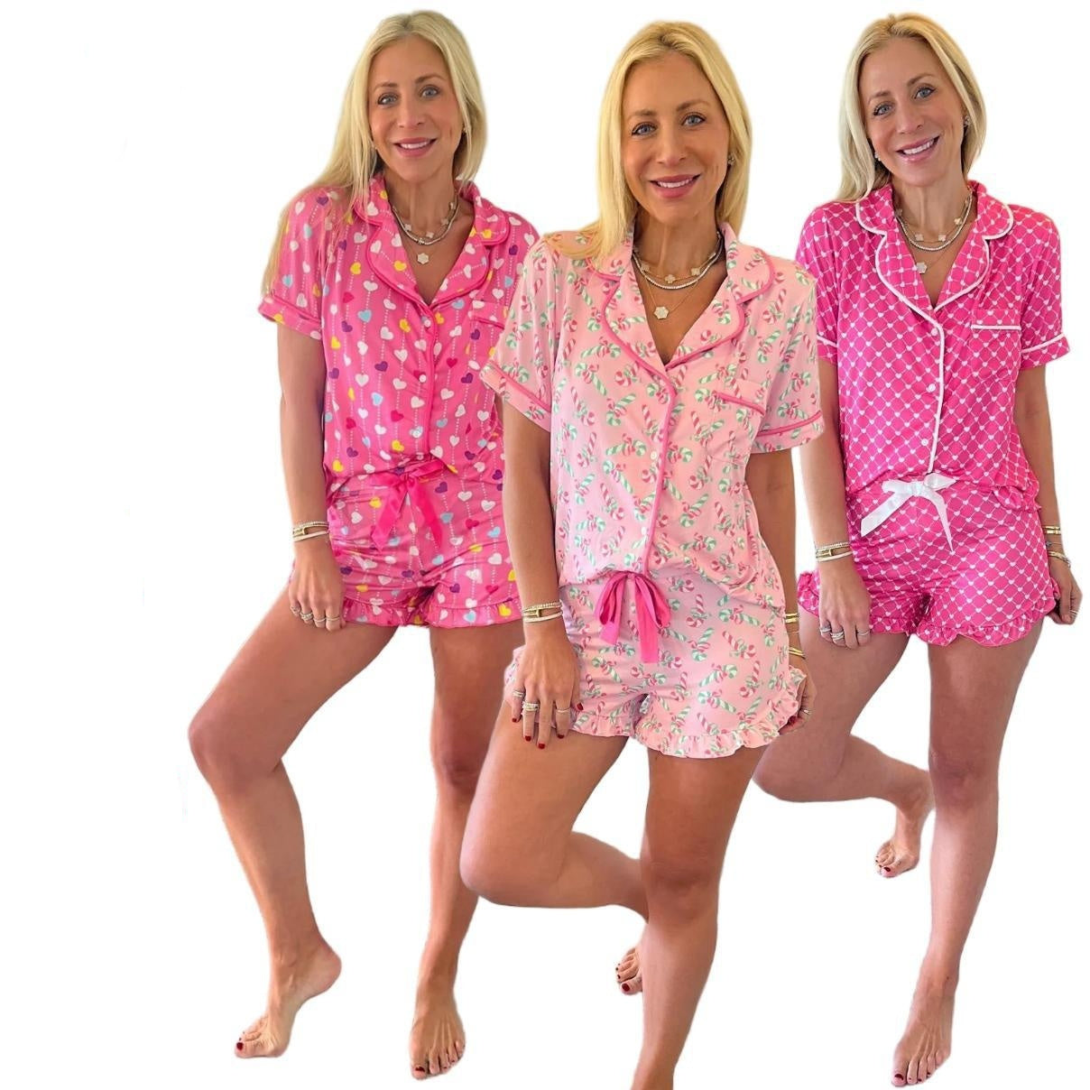 Simple Relaxed Fit Womens Loungewear Pajama Set