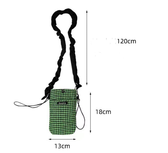 Houndstooth Pattern Shoulder Messenger Bag