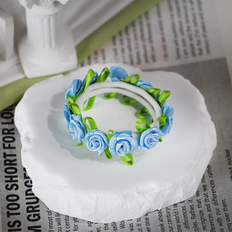 Floral Towel Hair Ring For Women
