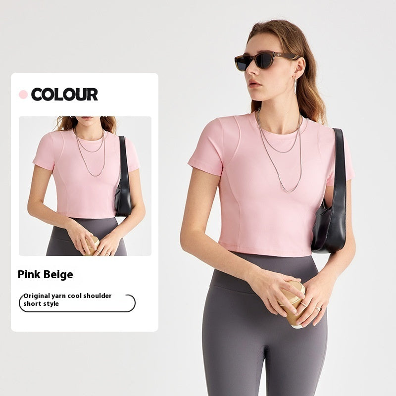 Yoga Clothing Top Women's Sports Short-sleeved T-shirt