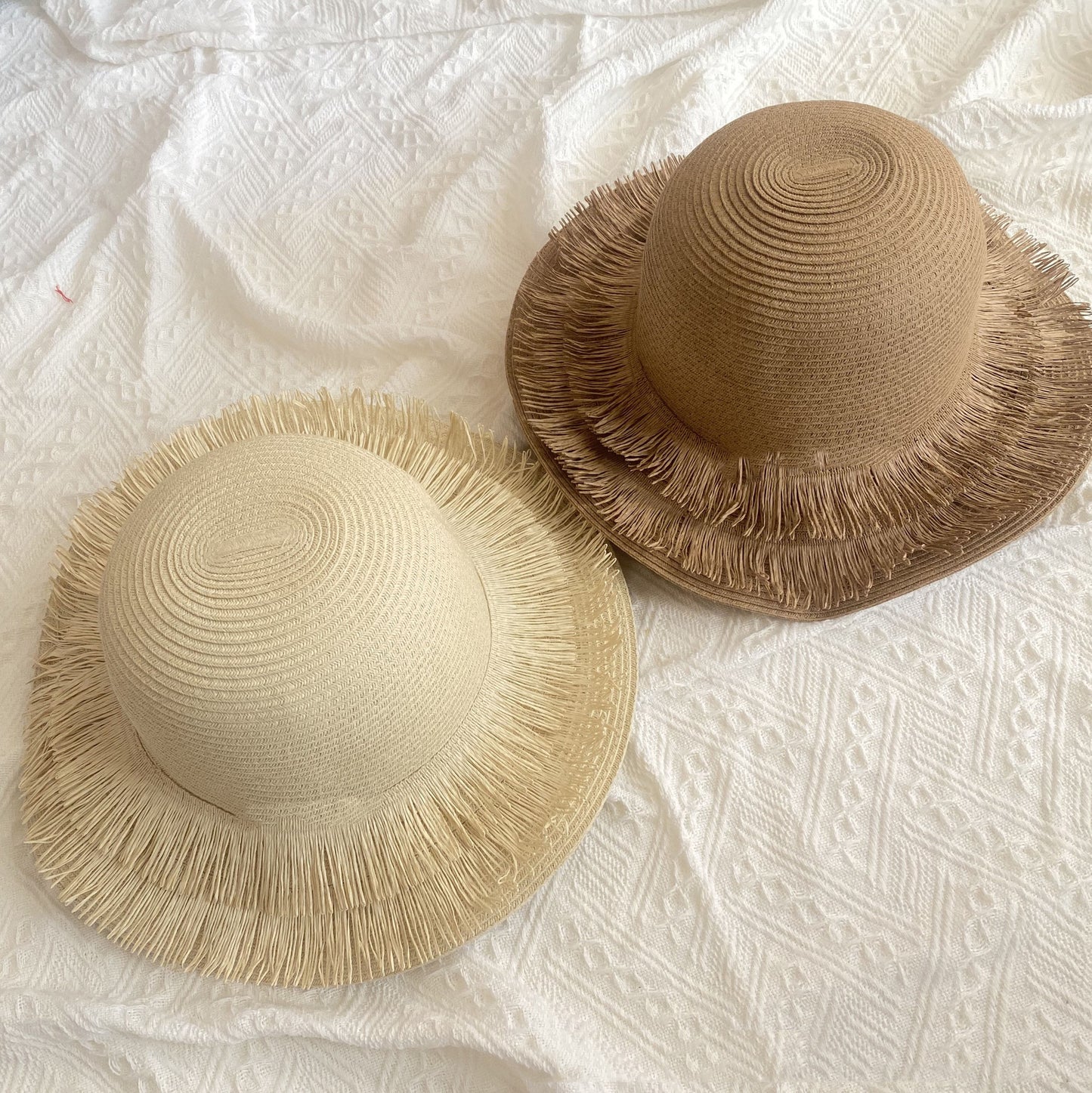 Women's Fashion Temperament Tassel Seaside Beach Sunshade Straw Hat