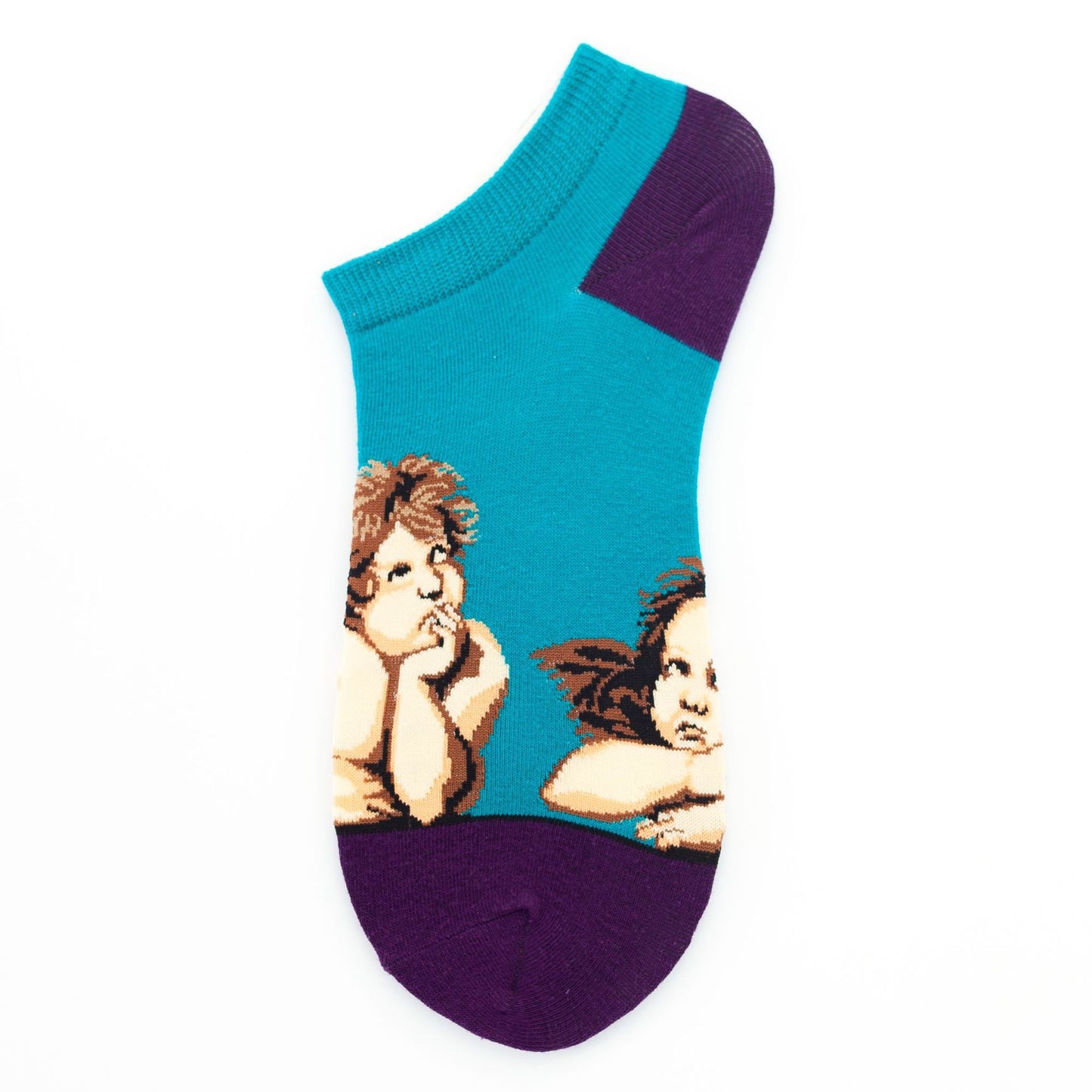 Women's Shallow Mouth Oil Painting Avocado Socks