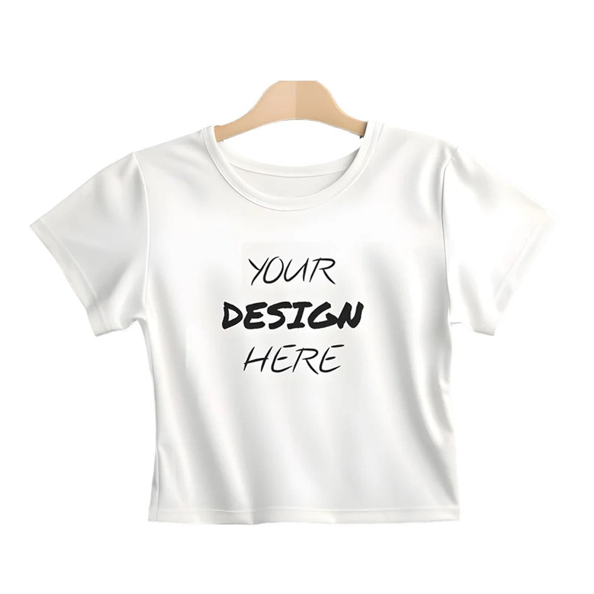Womens Cropped Short-sleeve T-shirt Top