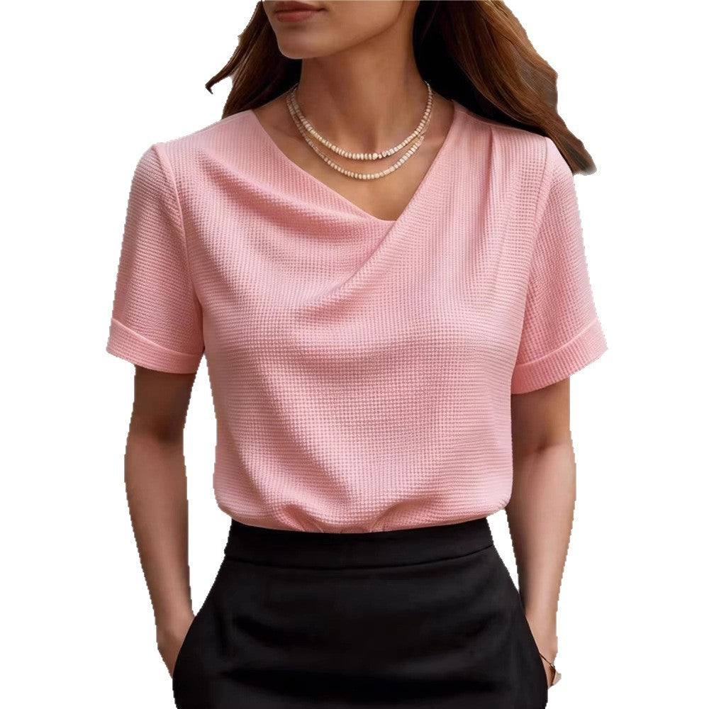 Stylish And Minimalist Womens Short Sleeve Top