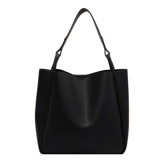 Women's Fashion Vintage Solid Colour Large Capacity Shoulder Bag