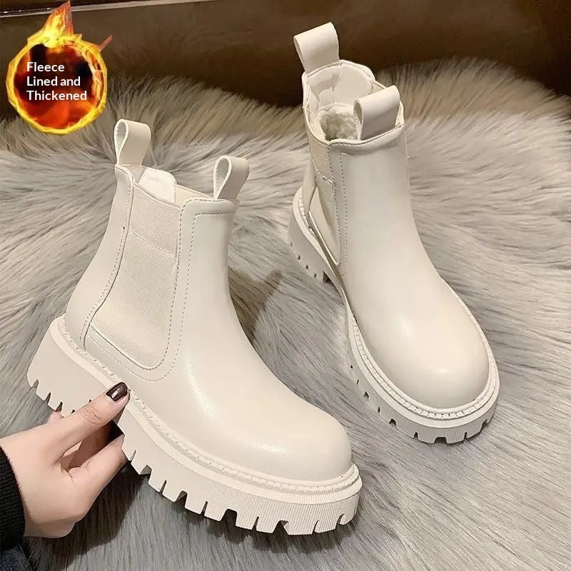 Womens Chunky Heel Martin Bootsankle Boots