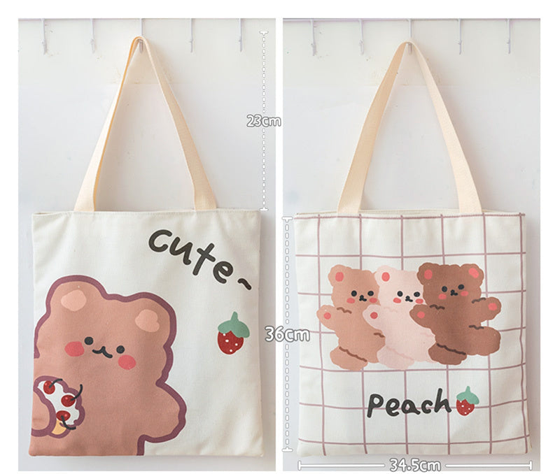 Girl Student's Cute Small Canvas Bag Shoulder