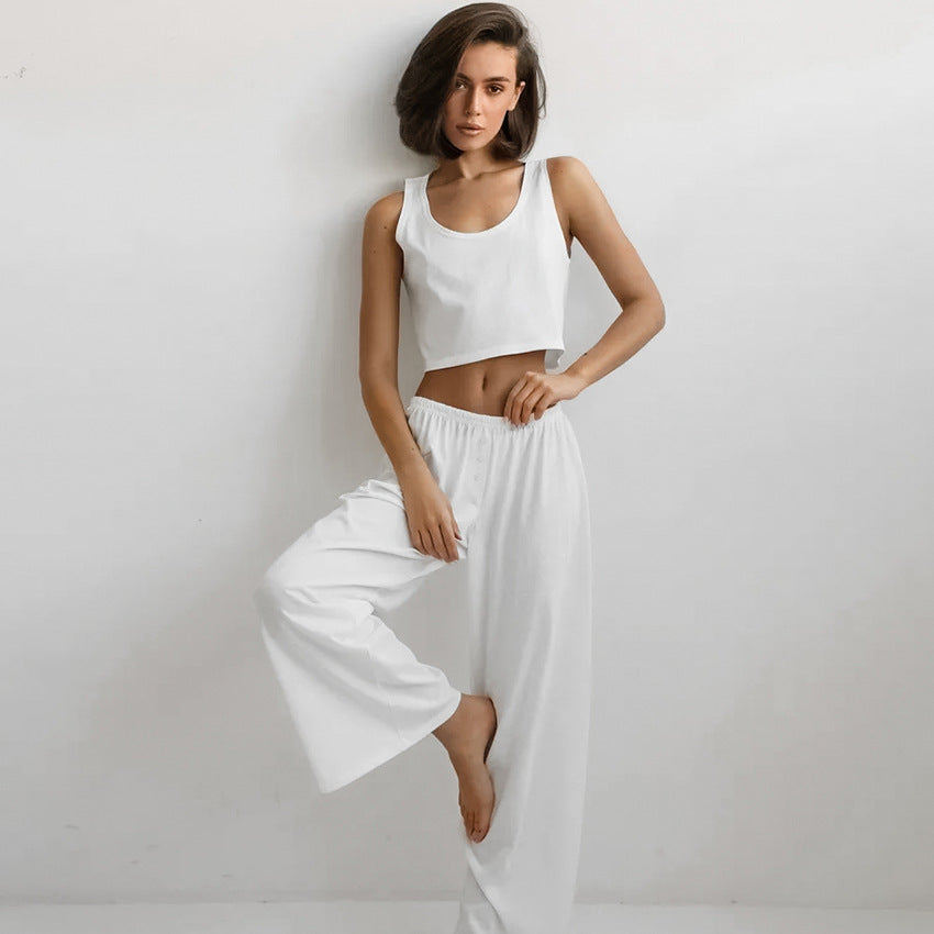 New Arrival Home Wear Sleeveless Tank Top And Pants Two-Piece Set