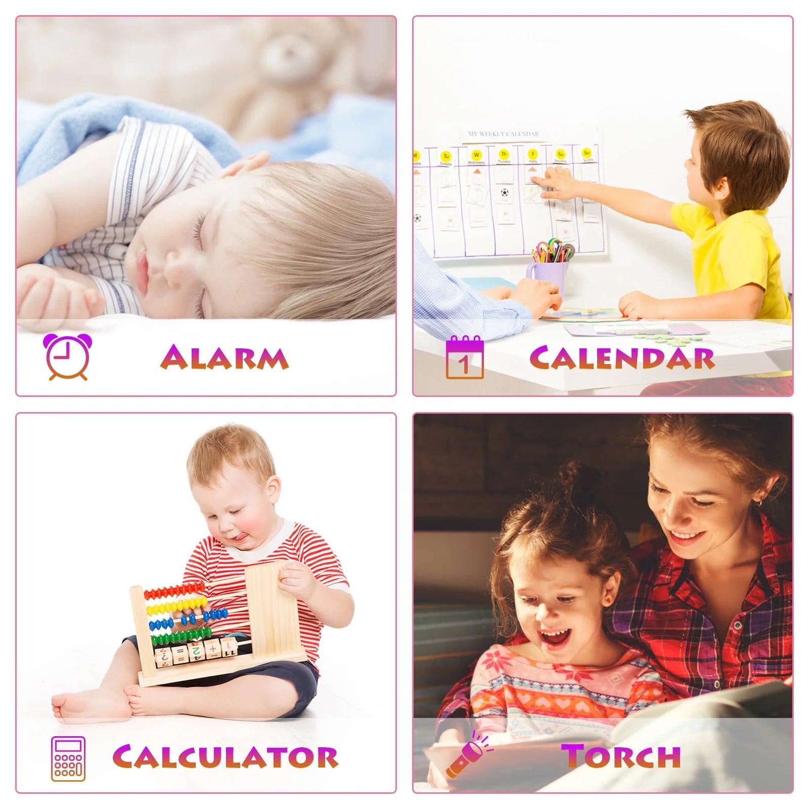 Kids Smart Watch 39 Mm Black Aluminum Alloy with Black Band