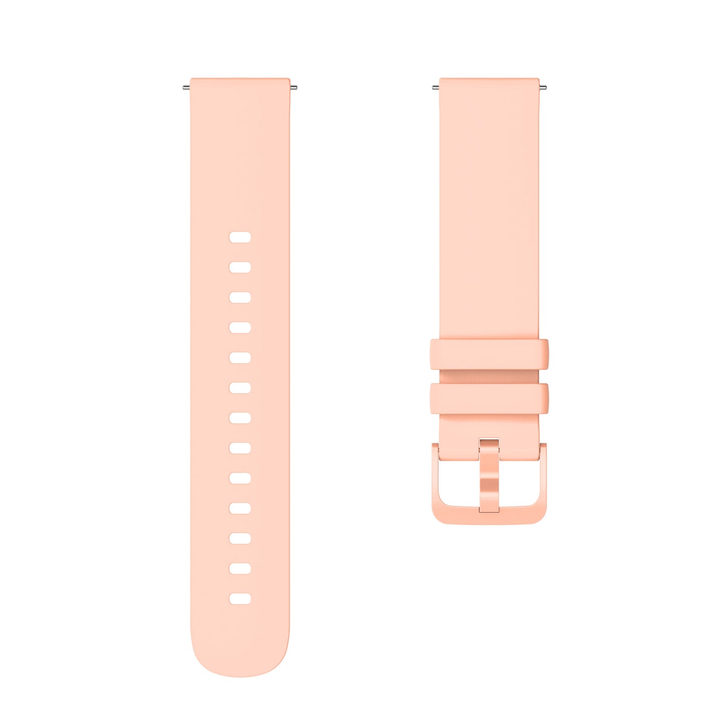 Flat Same Color Buckle Universal Silicone Strap