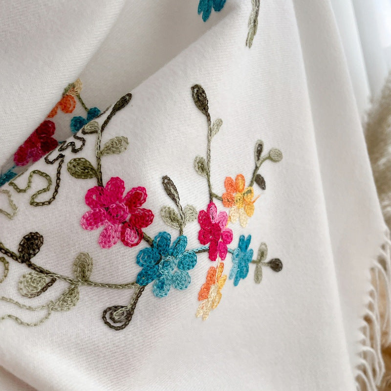 Women's Versatile Long Tassel Scarf