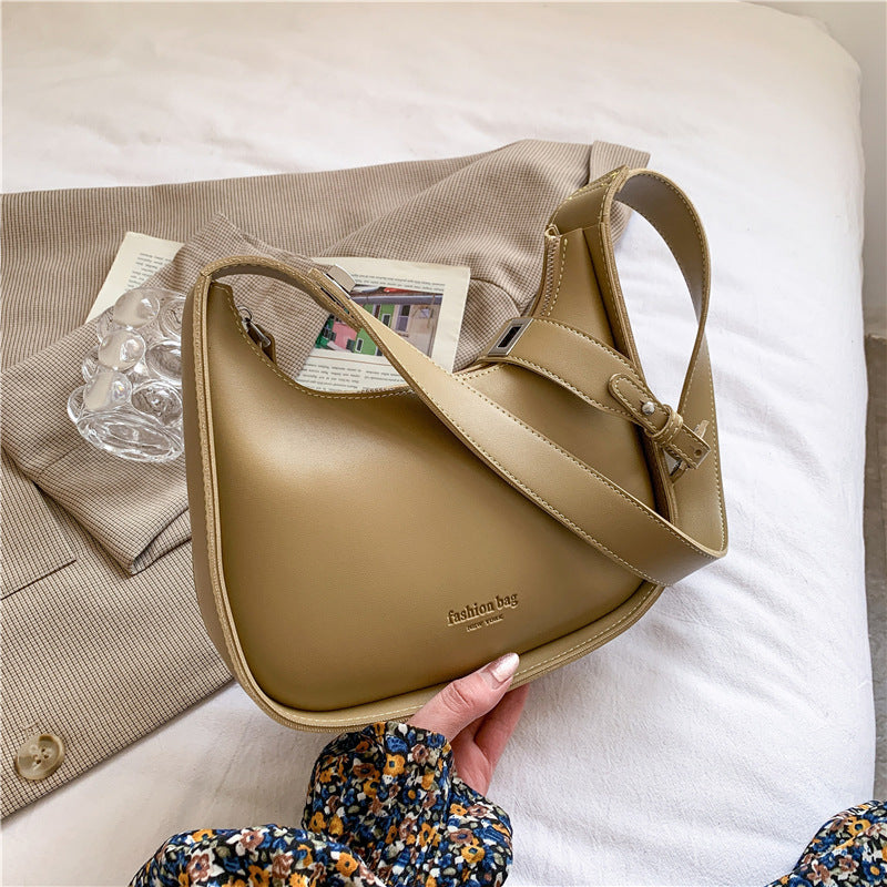 Small Designer Women's Black Bag Simple Retro Crossbody