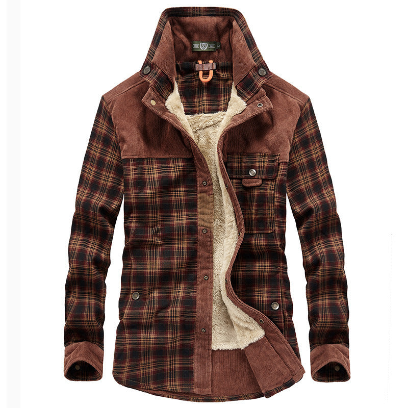 Business Casual Fashion Cotton Shirt Coat Male