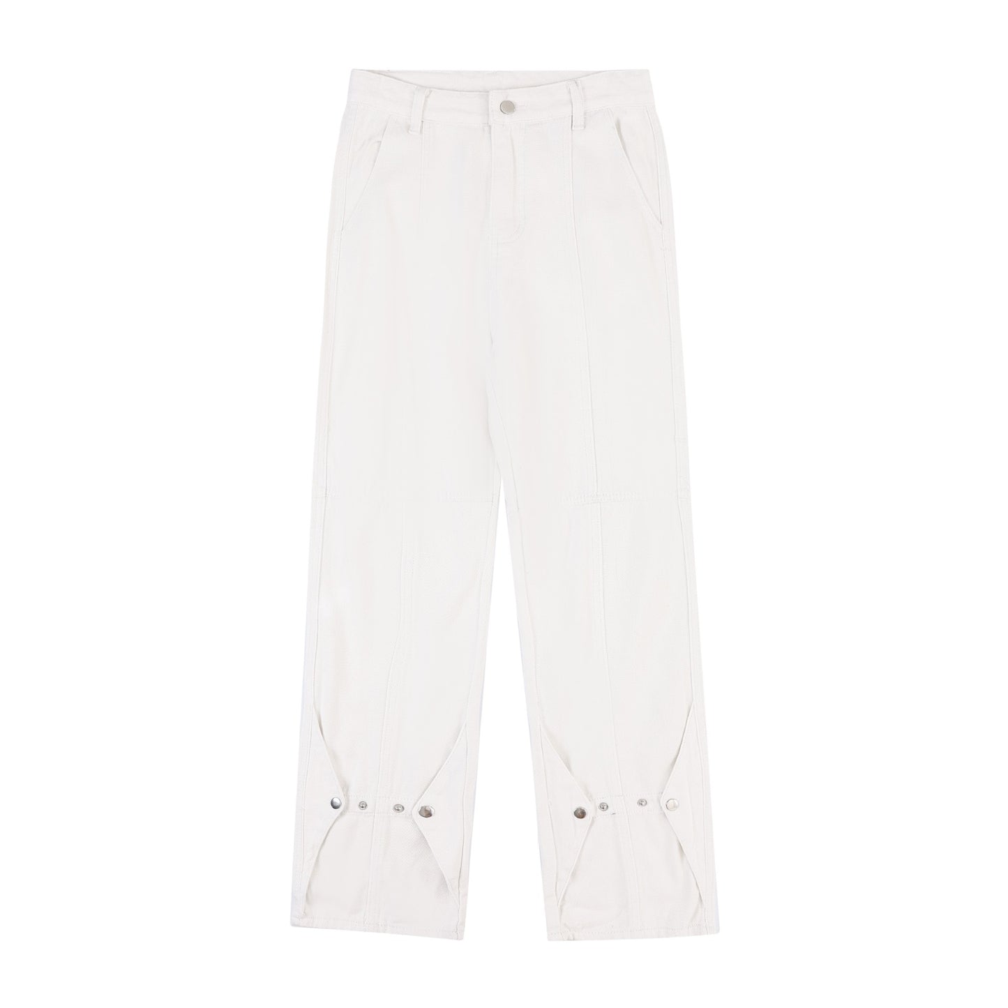 American-style Distressed Heavy Industry Straight Casual Jeans
