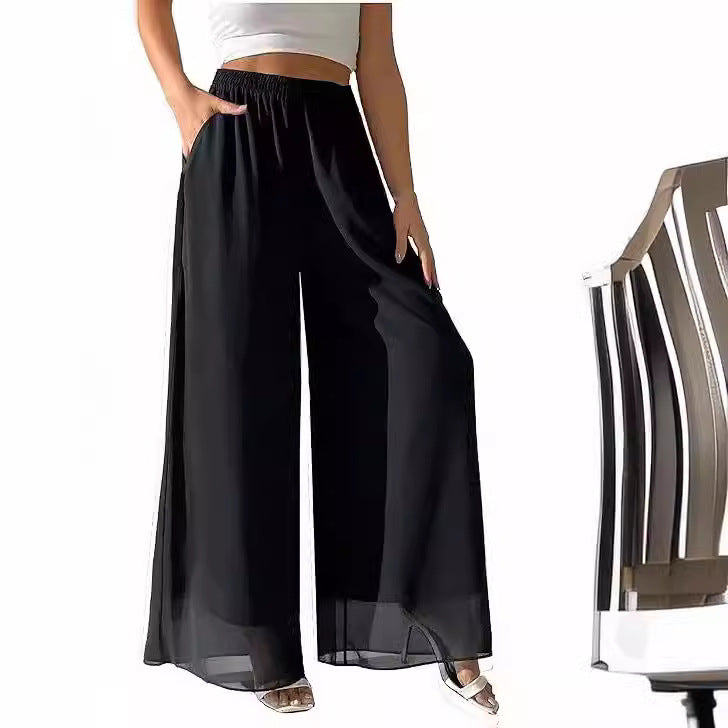 Chiffon Wide Leg Women's Loose Fashion Pants