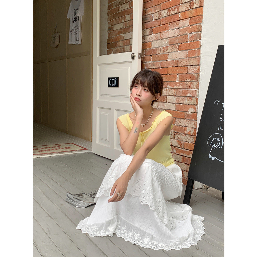 French Style Lace New Style A- Line Midi Dress