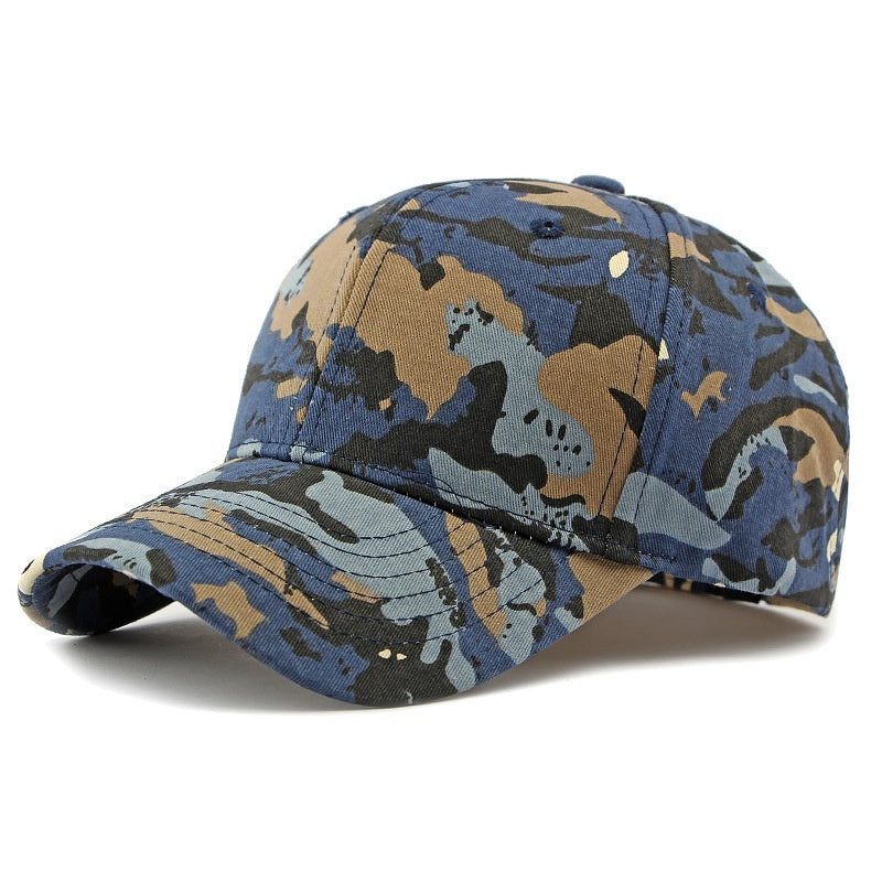 Camouflage Cotton Baseball Cap Outdoor Sun Protection Sports Hard Top Peak Cap