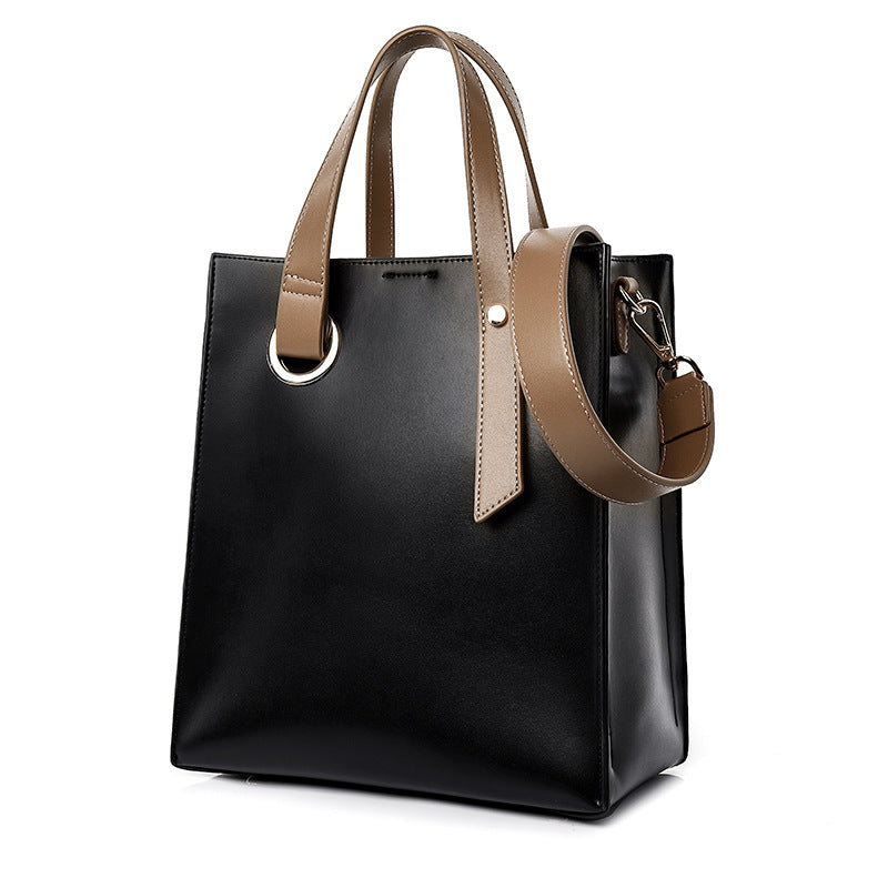 Casual Simple Portable Texture Wide Shoulder Strap Shoulder Bag