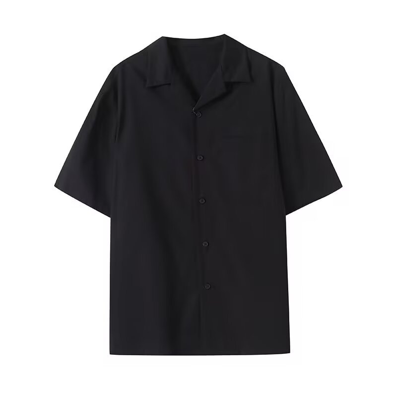 Men's And Women's Open Collar Solid Color Shirt