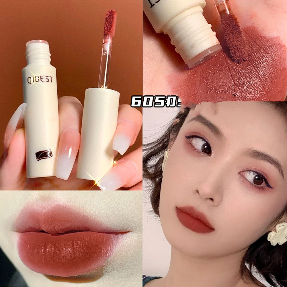 Lipgloss med en mat overflade, der ikke er let at falme