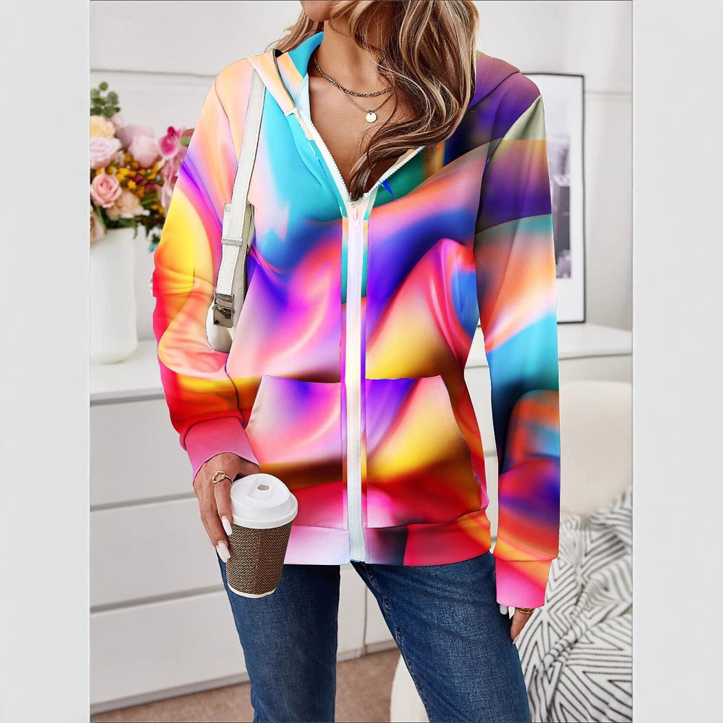 Amazon Europæisk og Amerikansk lynlåscardigan mode casual
