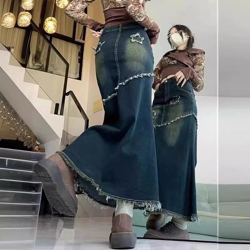 Women's Summer New Plus Size Cover Slim Mid-length A- Line Skirt