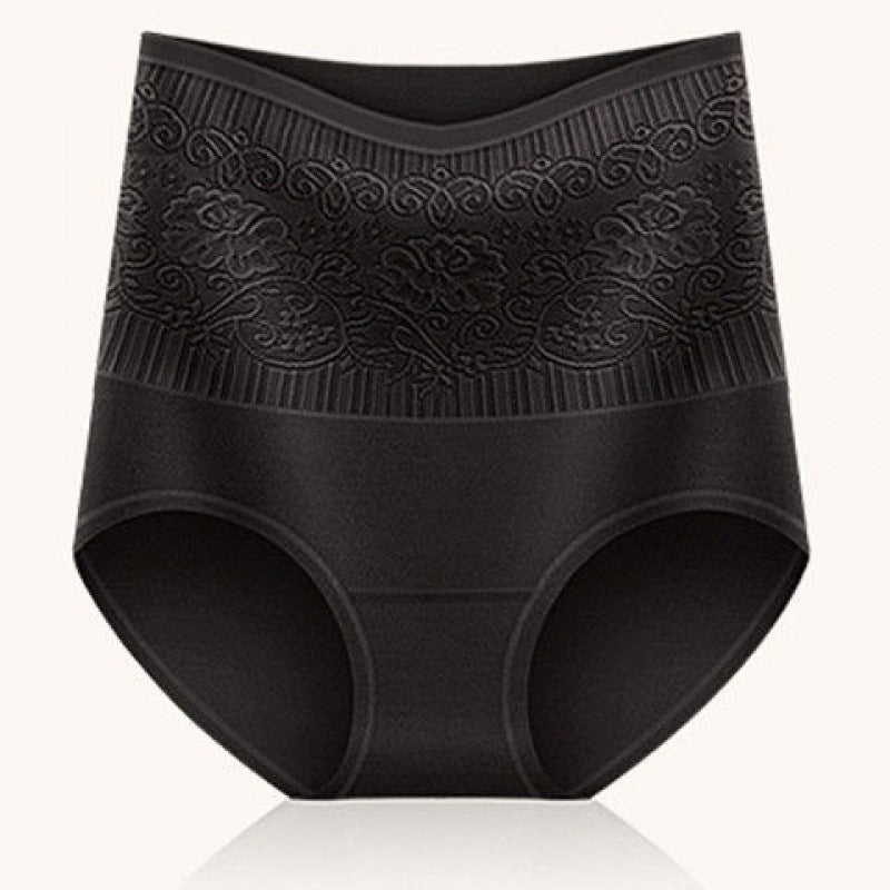 High Waist Abdomen Hip Raise Large Size Cotton Lace Sexy Panties