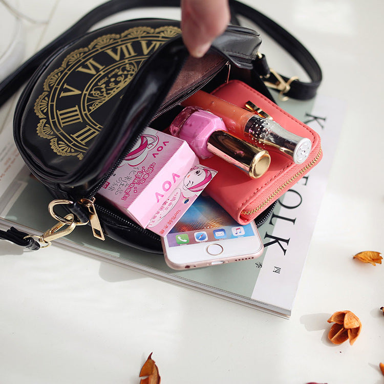 Small Round Bag Graffiti Retro One-shoulder Diagonal Women's Bag