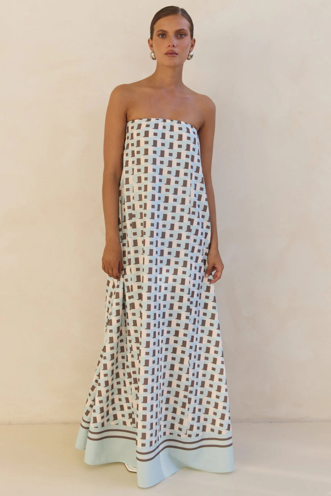 Off-the-shoulder Printed Slip Dress For Women