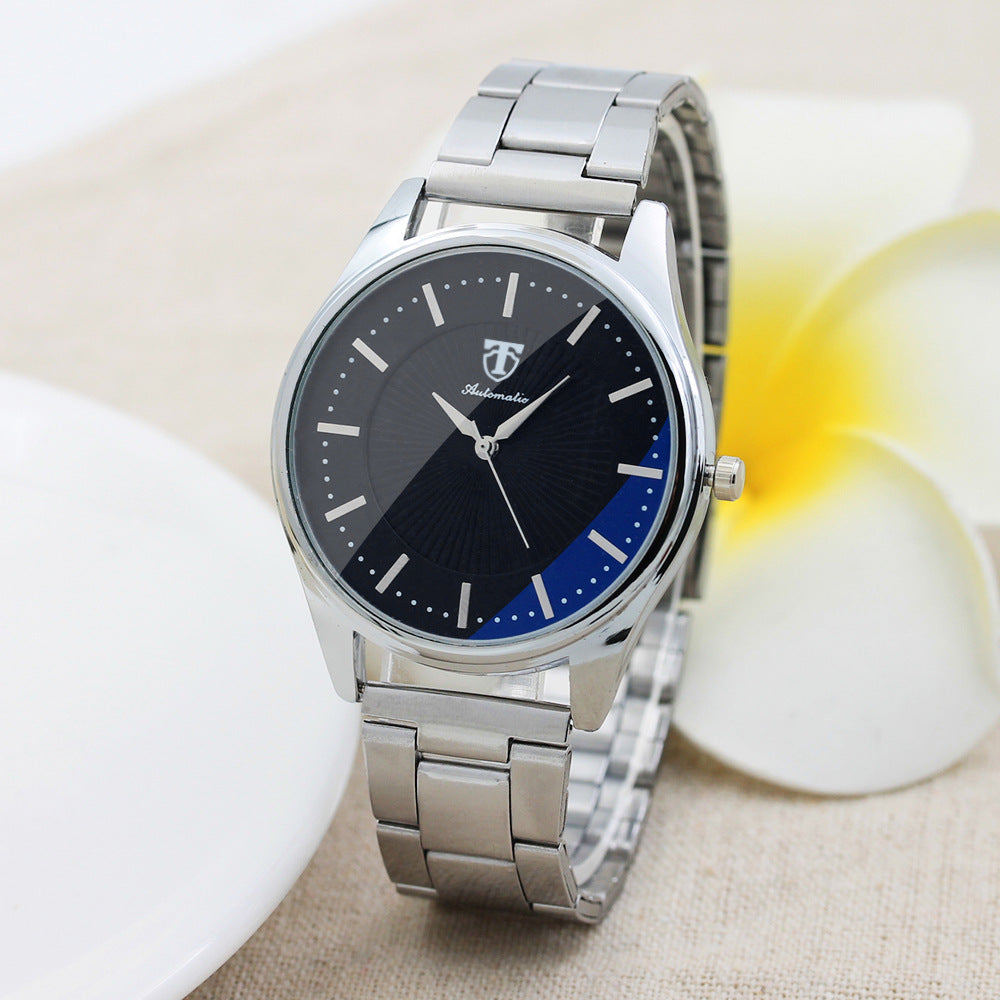 Hot Sun Mønster Stål Ur Herre Quartz Ur