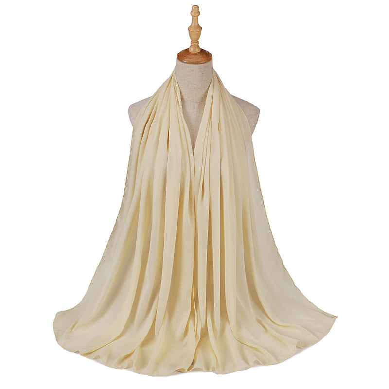 Malaysia Shiny Toe Cap Solid Color Scarf
