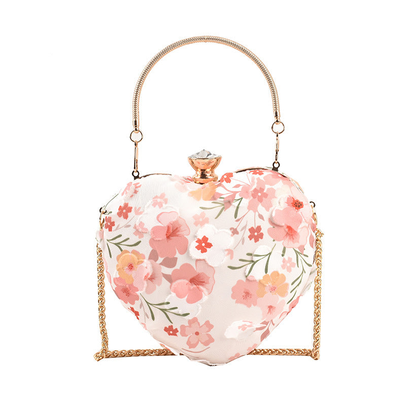 Sød blomstret kæde-crossbodytaske modetaske