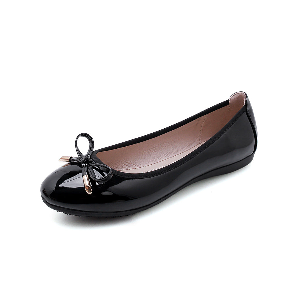 Foldable Ballet Shoes Soft Bottom Gommino Shallow Mouth Work Foreign Trade Cross-border