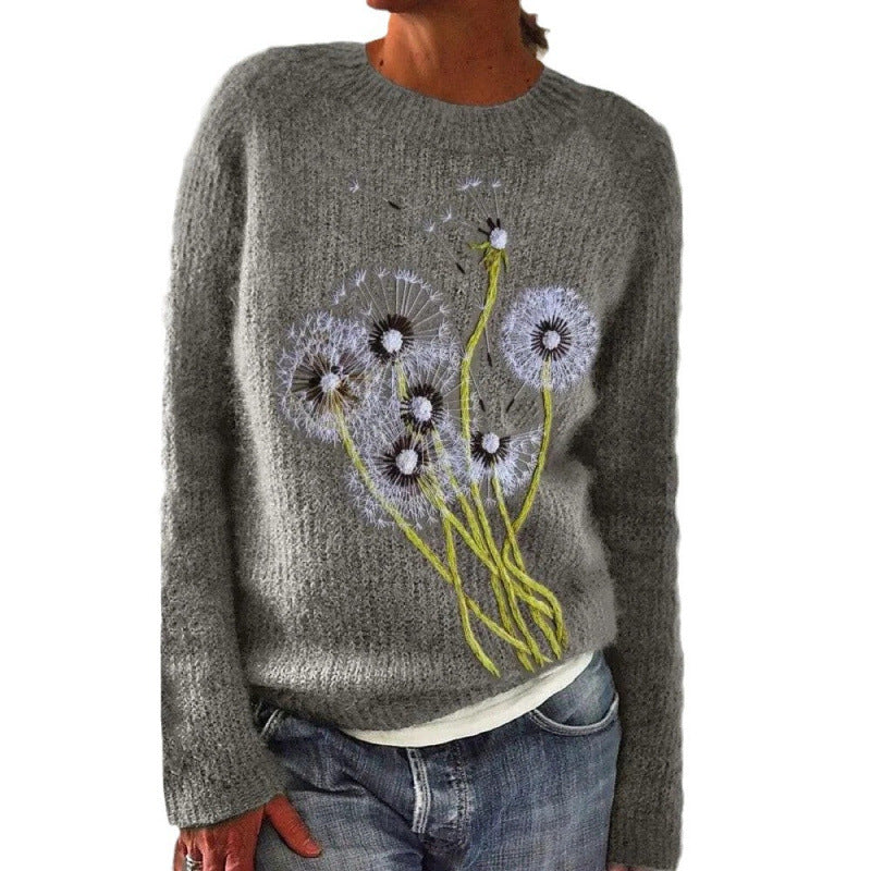 Round Neck Soft Sweater Casual Coat Sweater