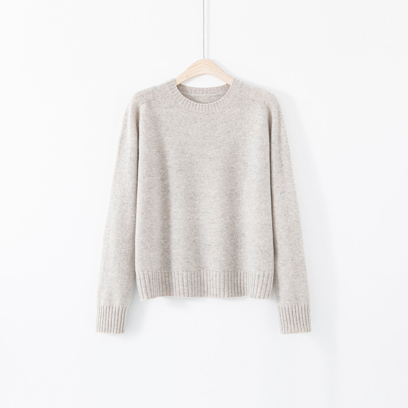 Crew-neck Long-sleeve Top Relaxed-fit Base Layer Effortless Laid-back Style