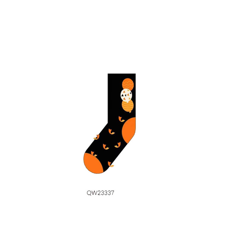 Halloween Cartoon Creative Men's And Women's Mid-calf Socks