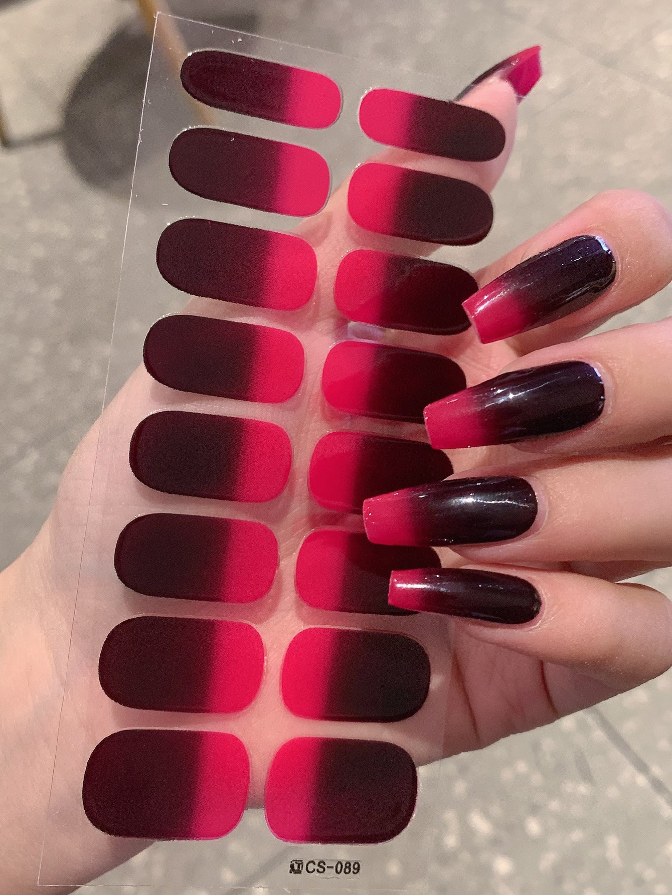 Gradient Color Nail Sticker Spring And Summer Comely Finger