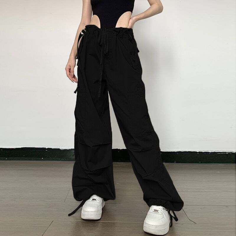 Vintage Fashion Large Pocket Straight Casual Pants
