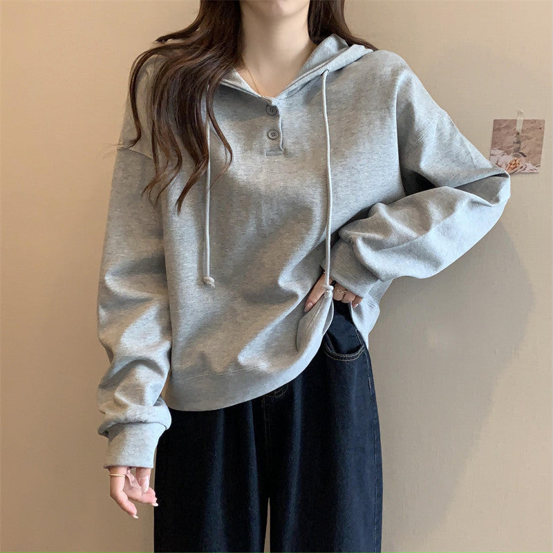 Sweater Dame Forår Og Efterår Tynd Løs Koreansk Stil