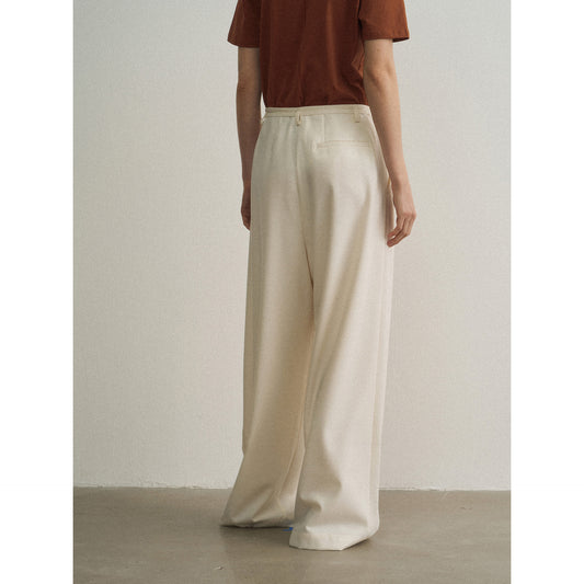 New Commuter Design Anti-wrinkle Waist-free Adjustable Waist Strap Wide-leg Pants