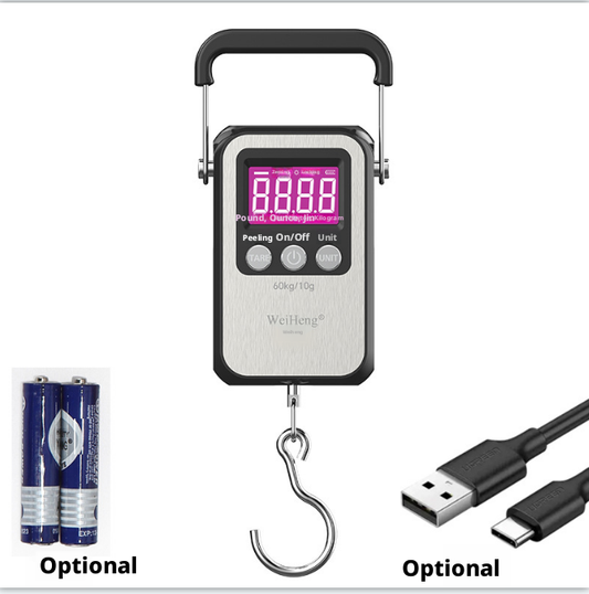 Portable electronic scale-rechargeable model-Weighable 60kg-304 stainless steel surface-1 piece