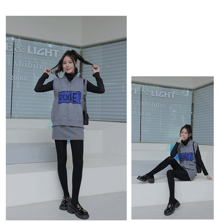 Women's Fashion Simple Solid Color Thickened And Padded Bottoming Pants